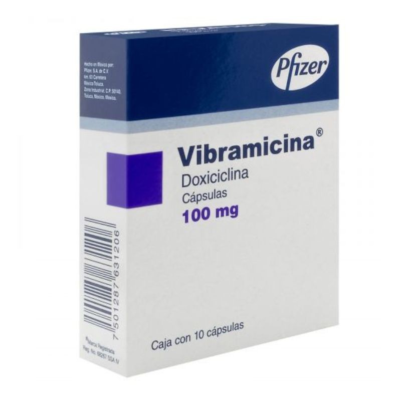 Vibramicina 100 mg (A), 10 Cápsulas